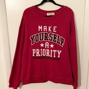 Crewneck “Make Yourself A Priority” Sweatshirt